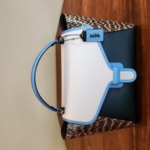 NWT Coach Courier Carryall With Snakeskin Detail